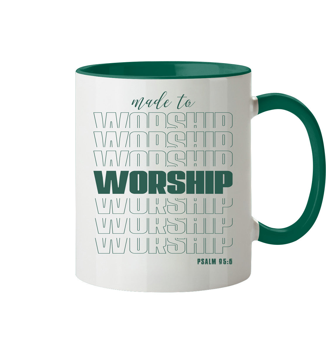 Ps 95,6 - made to WORSHIP - Tasse zweifarbig