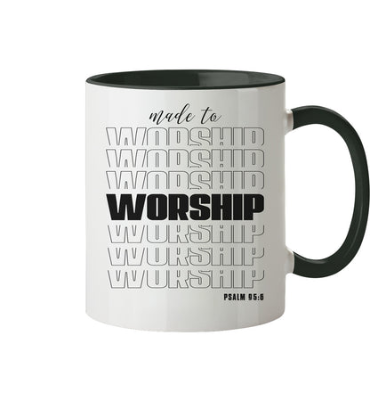 Ps 95,6 - made to WORSHIP - Tasse zweifarbig