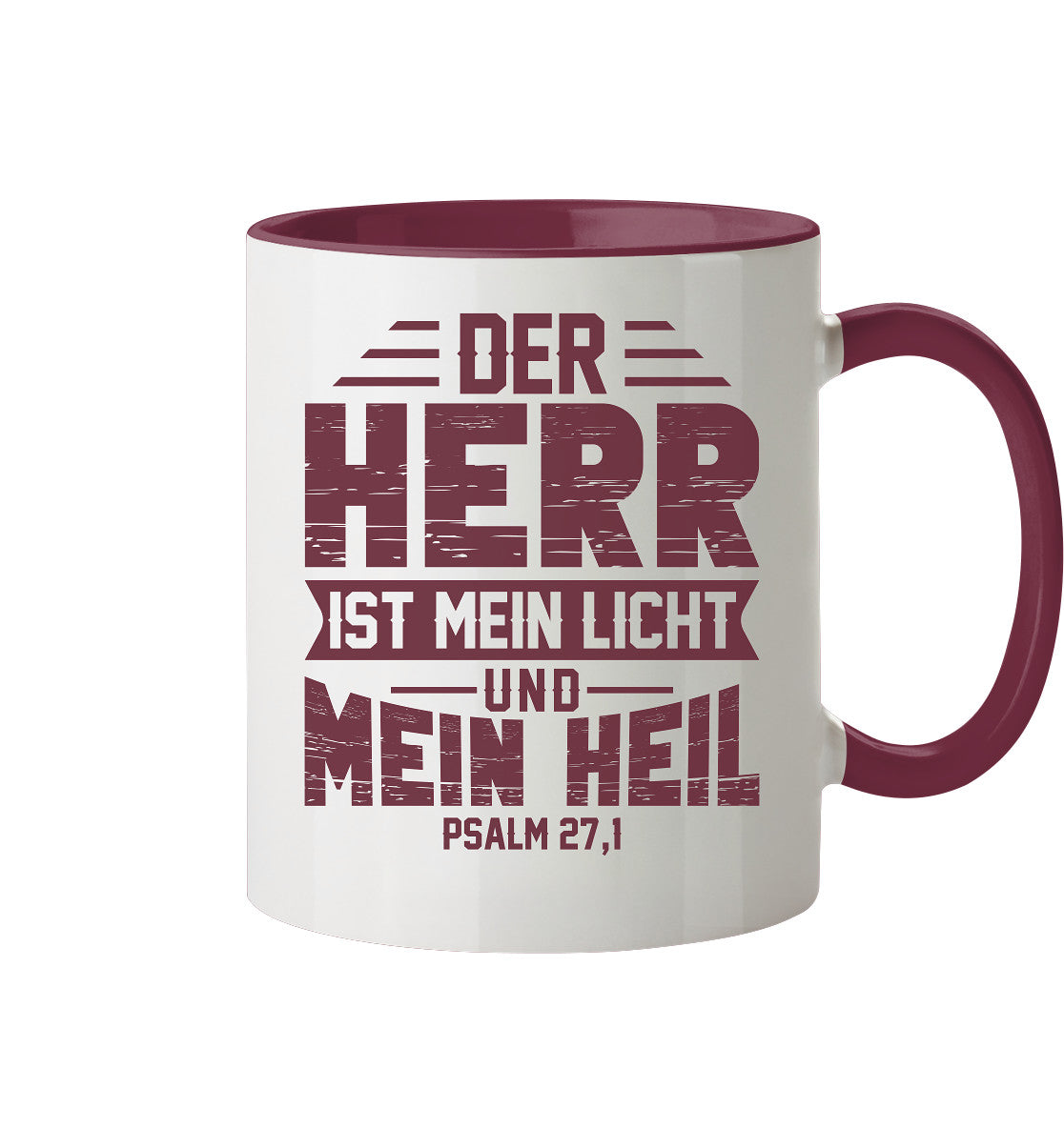 Ps 27,1 - Der HERR ist mein Licht &amp; mein Heil (1) - Tasse zweifarbig