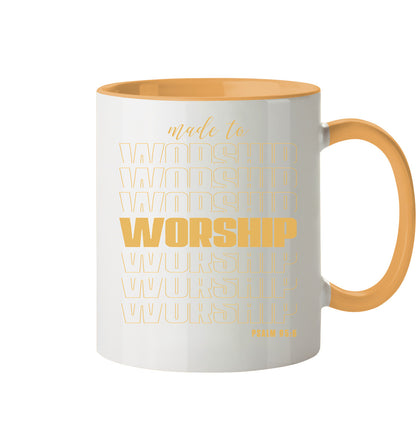 Ps 95,6 - made to WORSHIP - Tasse zweifarbig