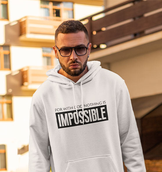 Lk 1,37 - IMPOSSIBLE - Organic Hoodie