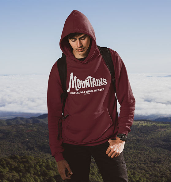 Ps 97,5 - Mountains (2) - Organic Hoodie