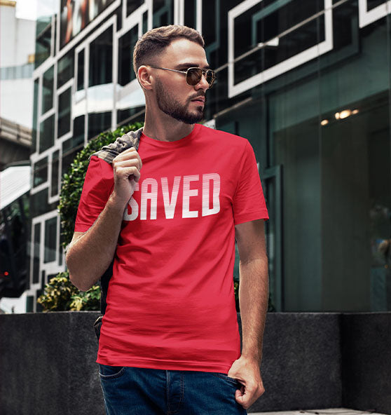 Eph 2,8 - SAVED Design weiß - Organic Shirt