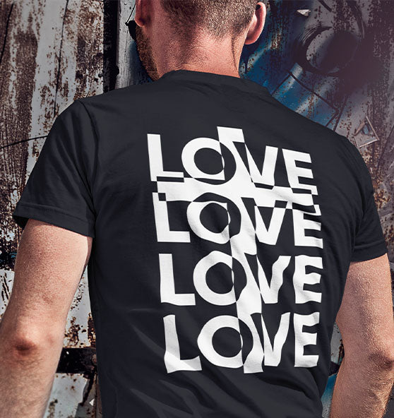 Joh 15,13 - LOVE - Kreuz - Organic Shirt