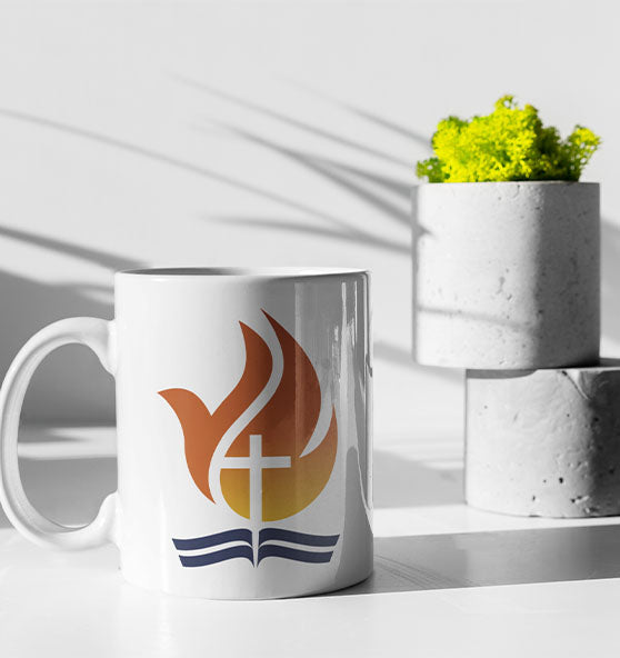 Bible Power Flame Logo - Tasse glossy