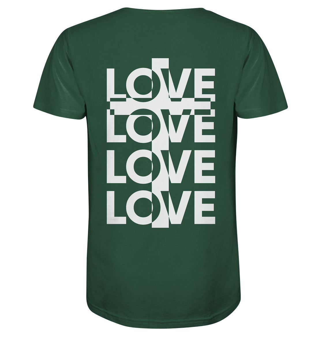 Joh 15,13 - LOVE - Kreuz - Organic Shirt