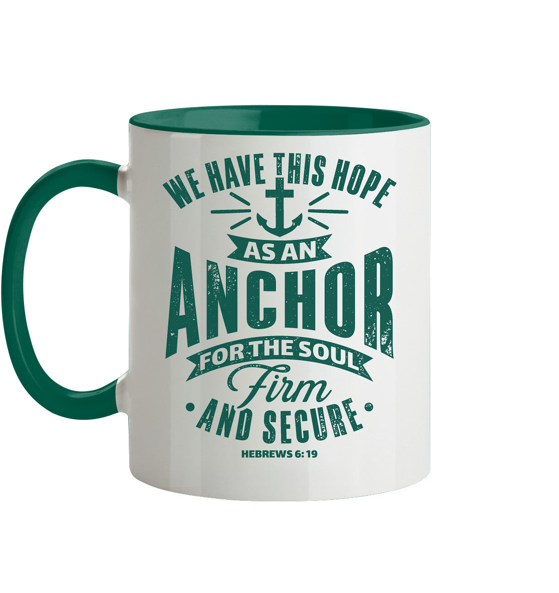 Hebr 6,19 - Anchor - Tasse zweifarbig