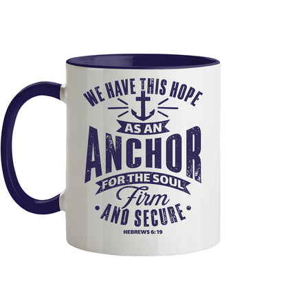 Hebr 6,19 - Anchor - Tasse zweifarbig