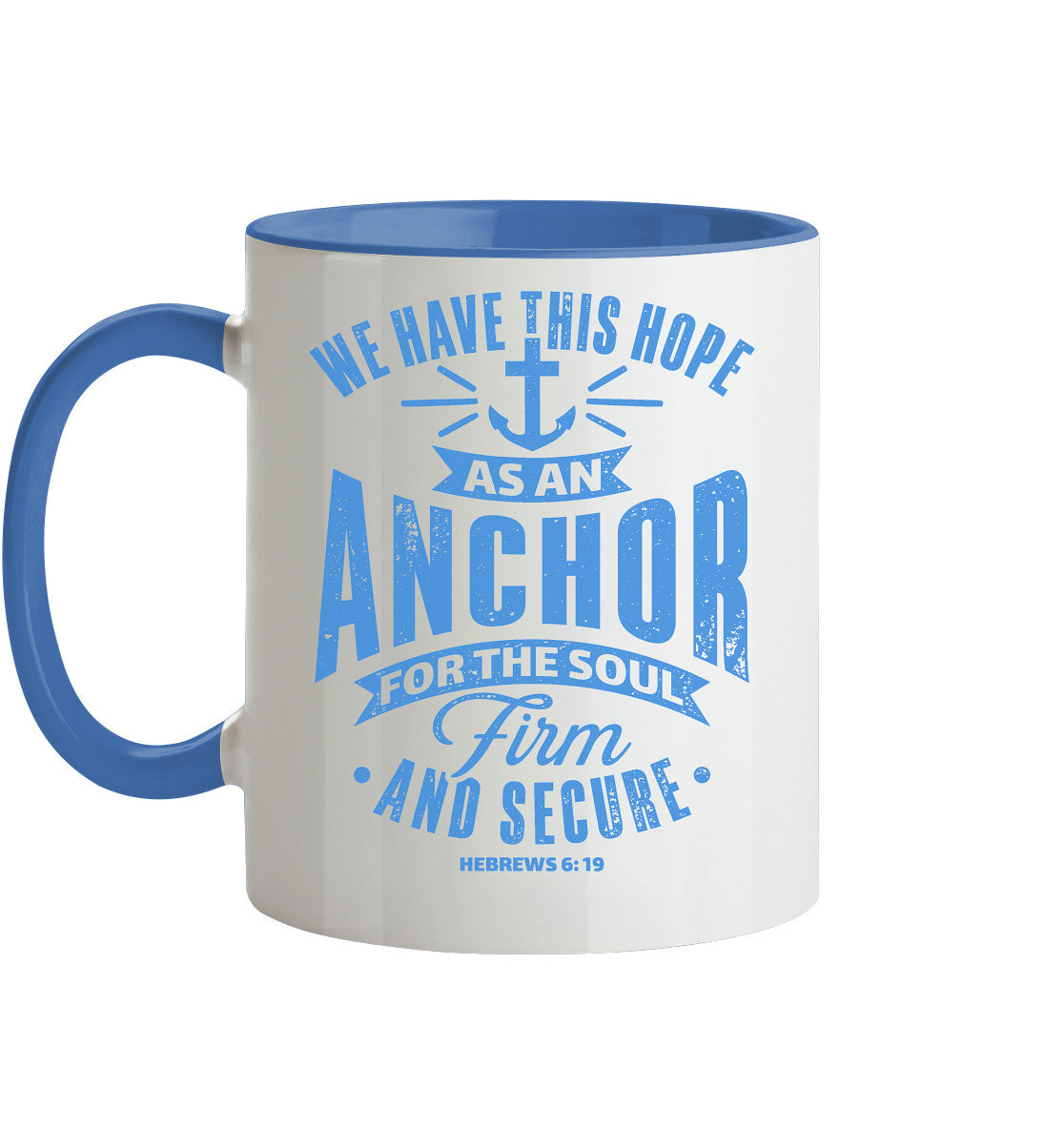 Hebr 6,19 - Anchor - Tasse zweifarbig