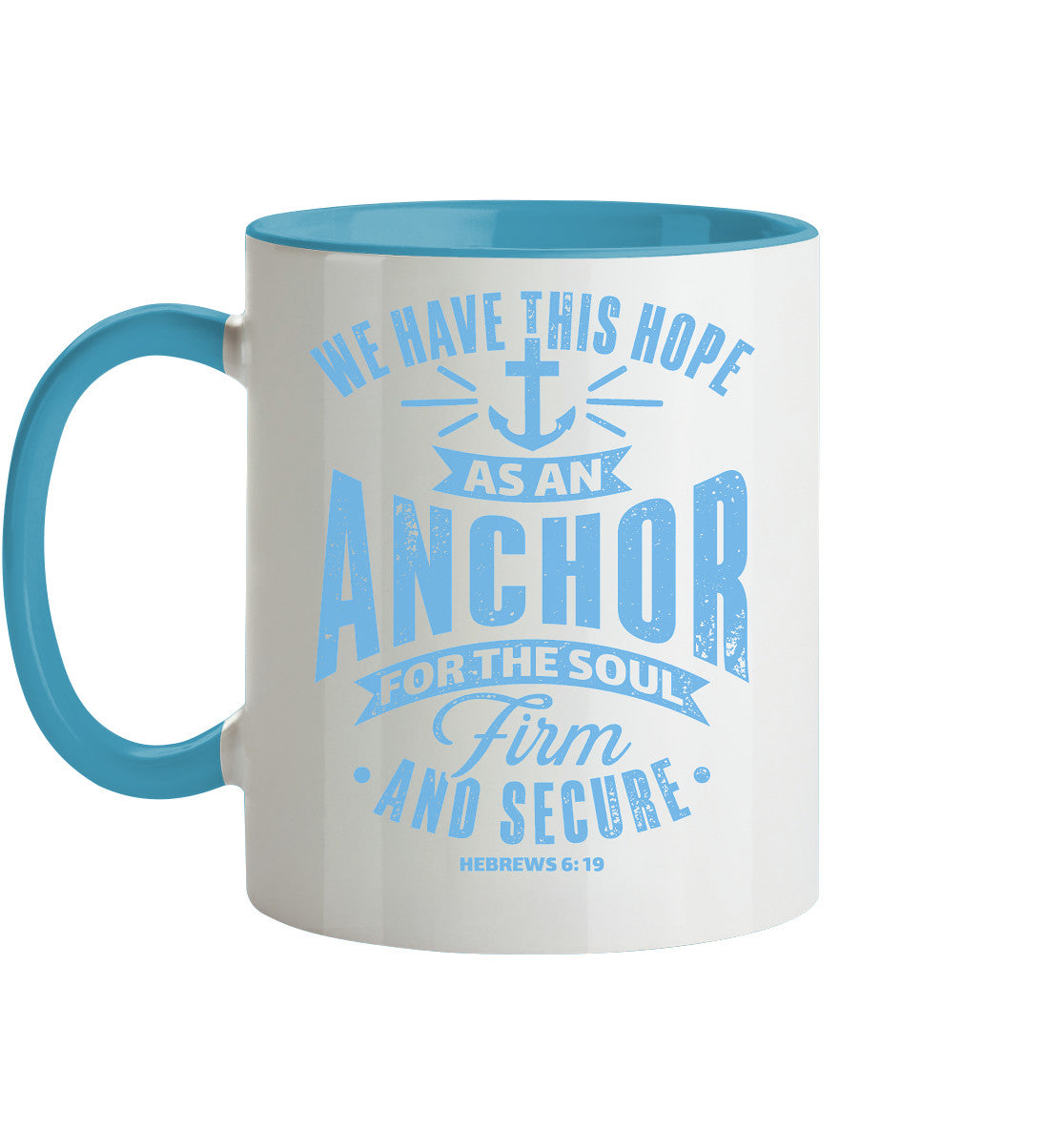 Hebr 6,19 - Anchor - Tasse zweifarbig