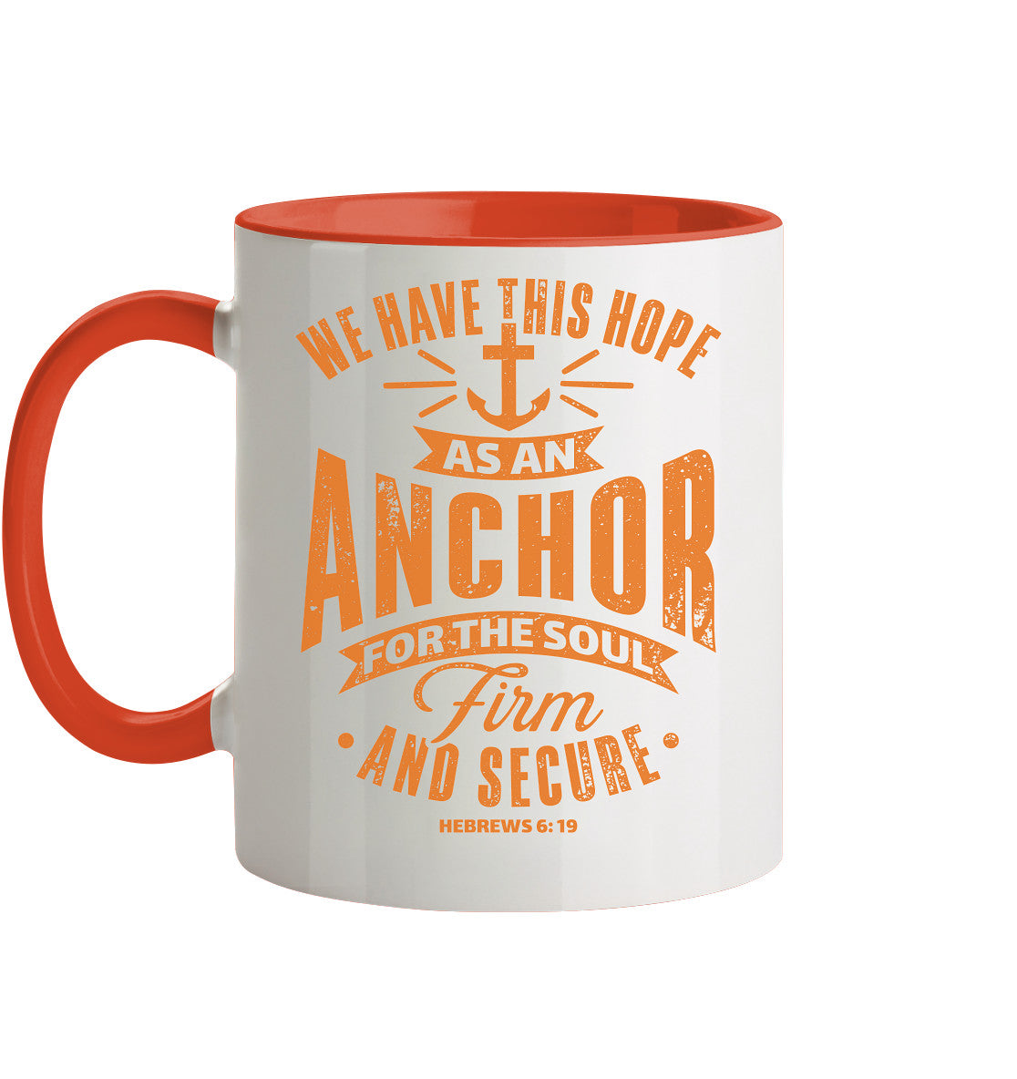 Hebr 6,19 - Anchor - Tasse zweifarbig