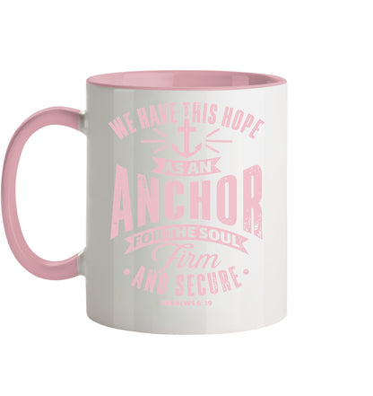 Hebr 6,19 - Anchor - Tasse zweifarbig