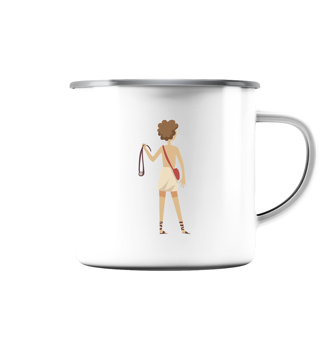 1.Sam 17 - David gegen Goliath - Tasse - Emaille Tasse (Silber)