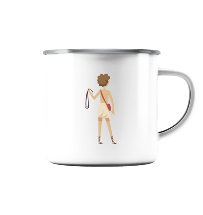 1.Sam 17 - David gegen Goliath - Tasse - Emaille Tasse (Silber)