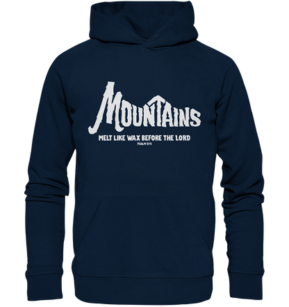 Ps 97,5 - Mountains (2) - Organic Hoodie