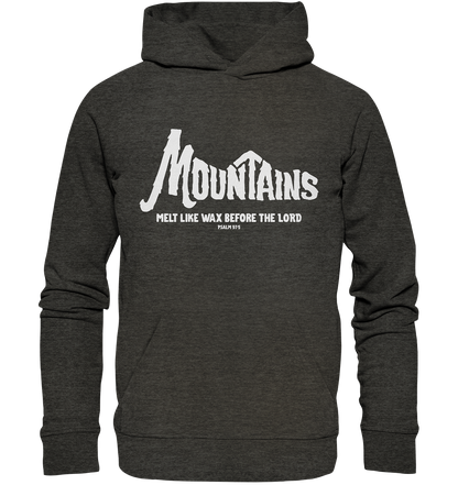 Ps 97,5 - Mountains (2) - Organic Hoodie