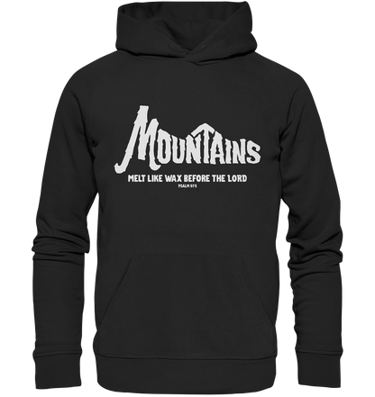 Ps 97,5 - Mountains (2) - Organic Hoodie