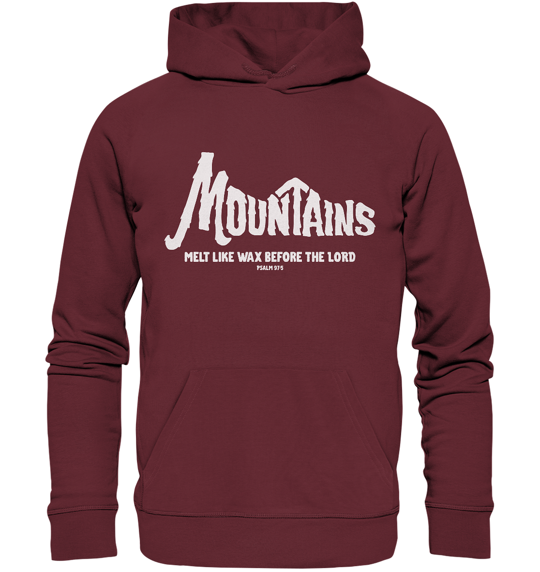 Ps 97,5 - Mountains (2) - Organic Hoodie