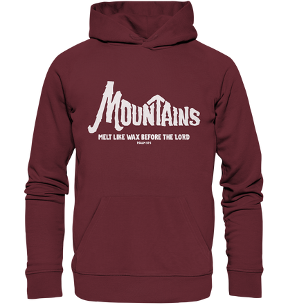 Ps 97,5 - Mountains (2) - Organic Hoodie