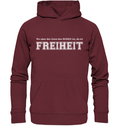 2.Kor 3,17 - Freiheit - Organic Hoodie