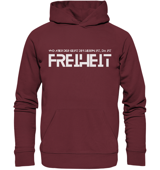 2.Kor 3,17 - Freiheit 2 - Organic Hoodie