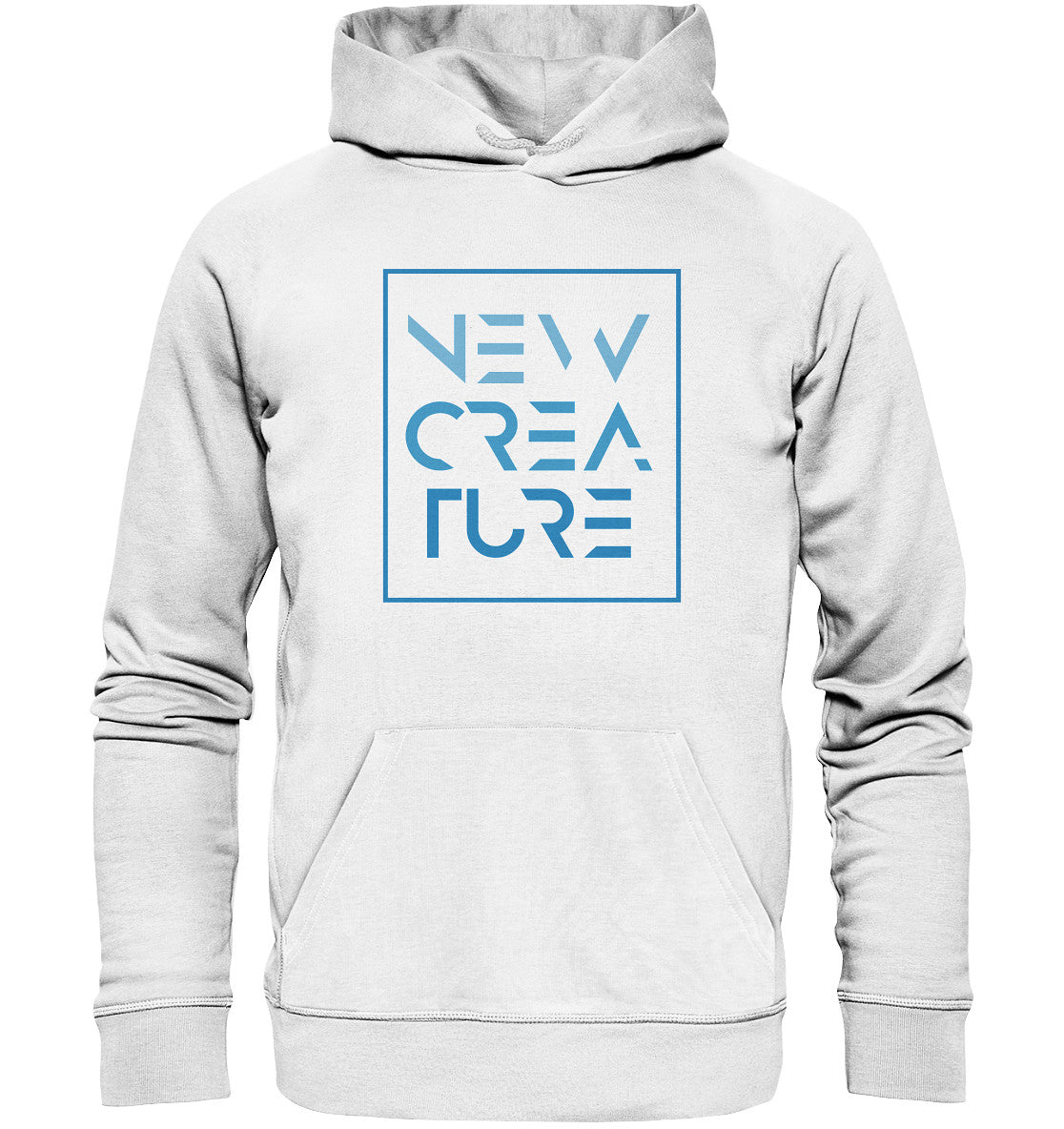 2.Kor 5,17 - New Creature Design Blau - Organic Hoodie