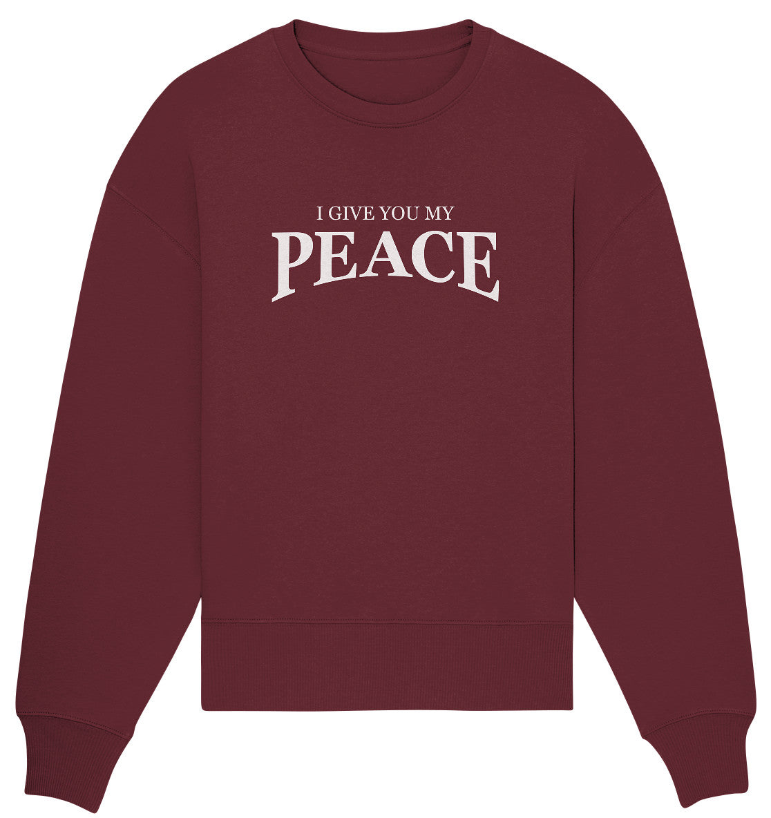 Joh 14,27 - PEACE - Organic Oversize Sweatshirt