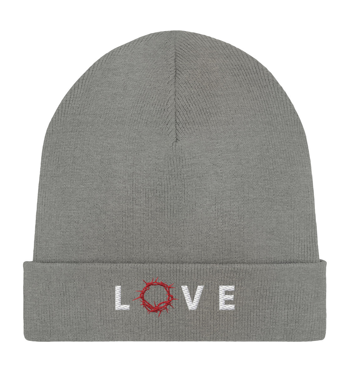 LOVE - Dornenkrone - Stick - Organic Rib Beanie