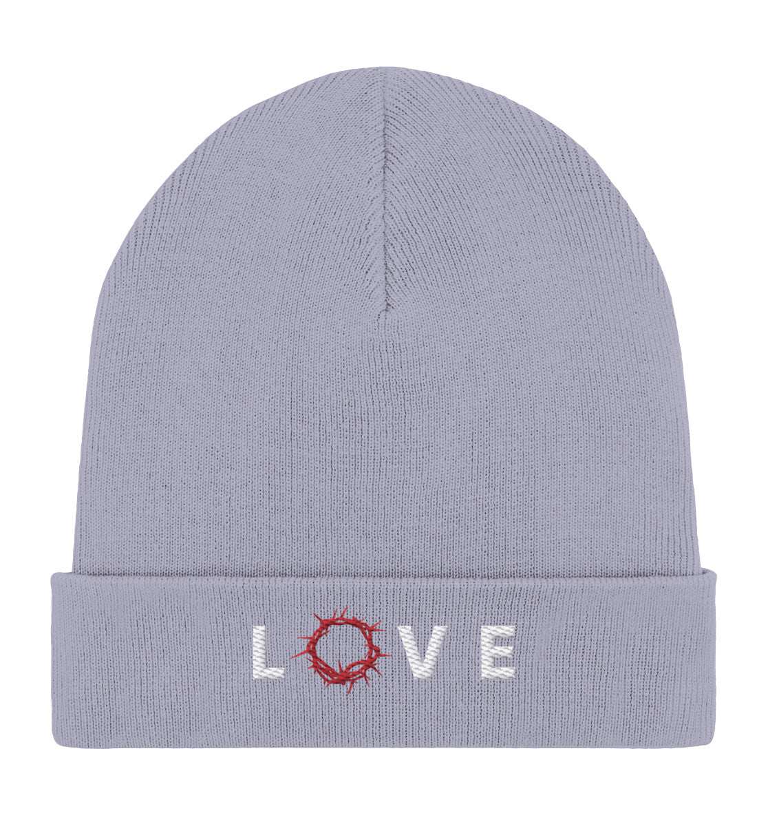 LOVE - Dornenkrone - Stick - Organic Rib Beanie