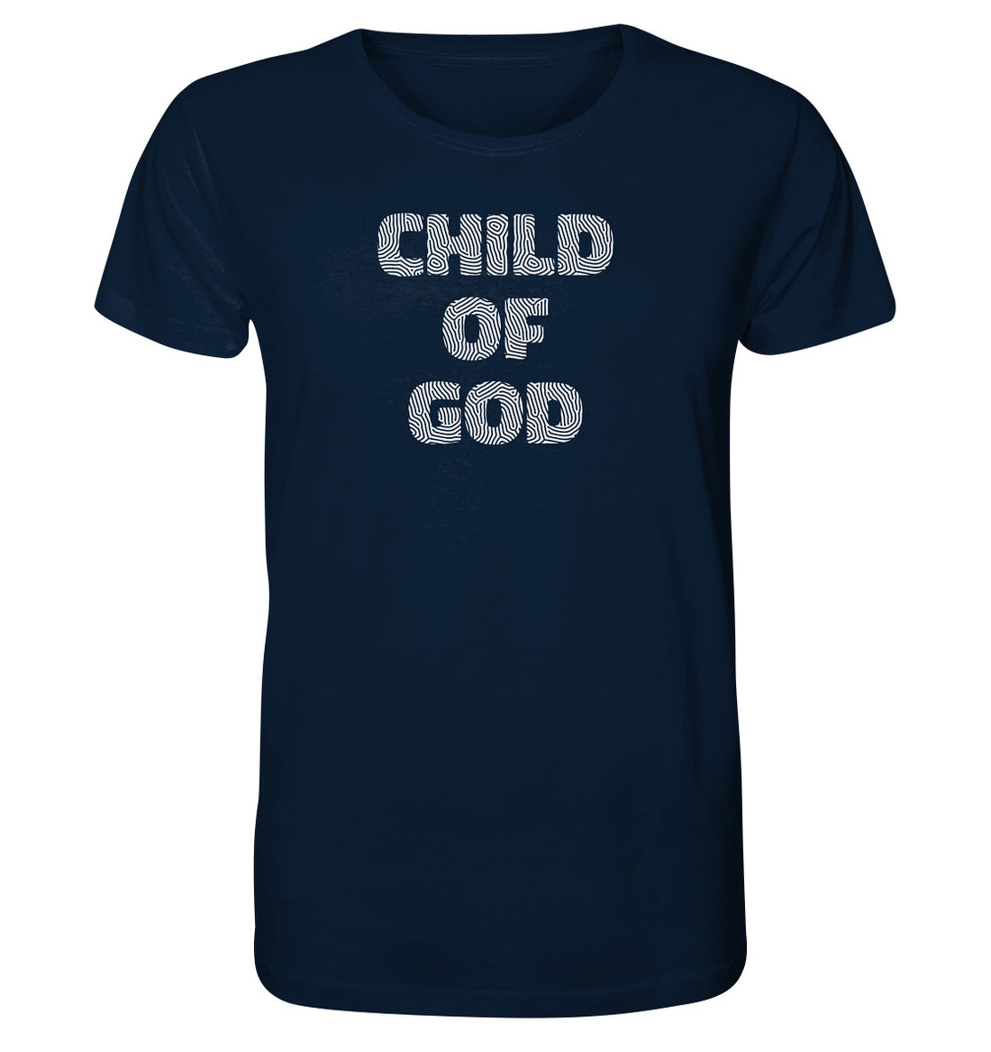 Joh 1,12 / Gal 3,26 - Child of God - Fingerprint weiß - Organic Shirt