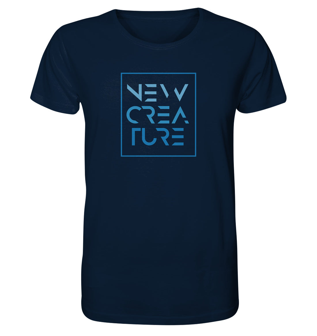 2.Kor 5,17 - New Creature Design Blau - Organic Shirt