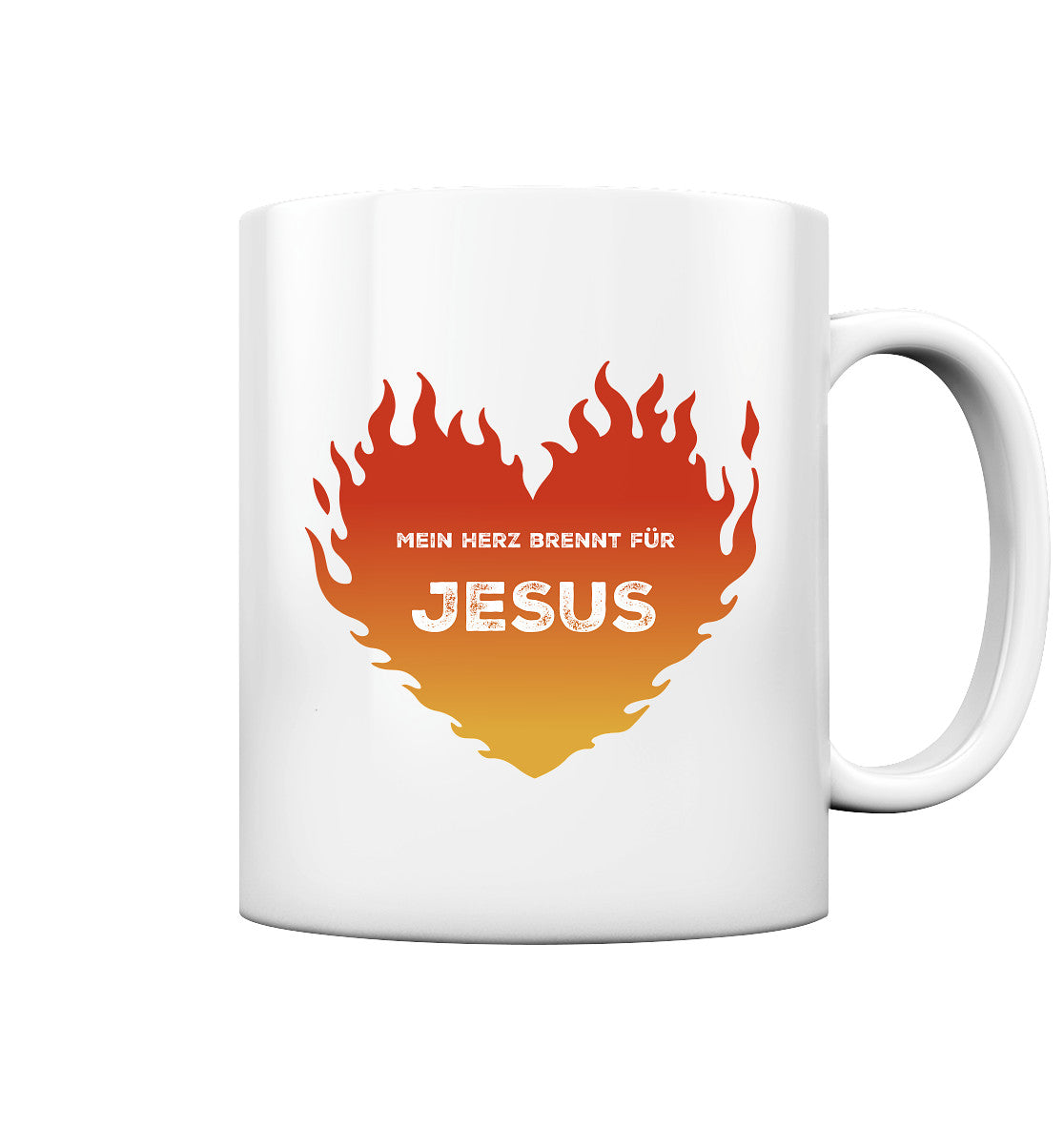 Lk 24,32 - Mein Herz brennt für JESUS - Tasse glossy