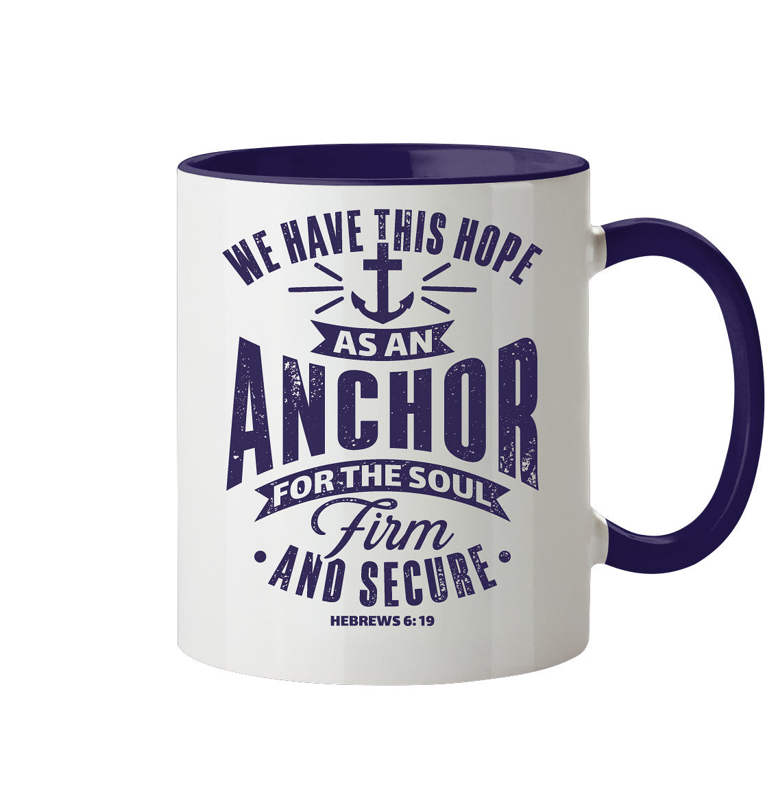 Hebr 6,19 - Anchor - Tasse zweifarbig