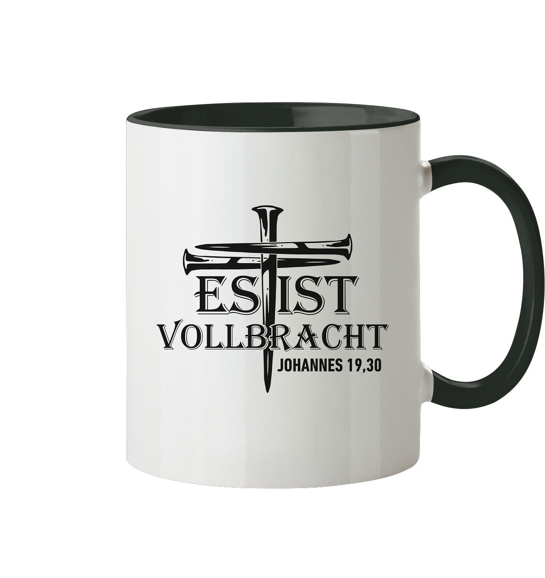 Joh 19,30 - Es ist vollbracht! - Tasse zweifarbig