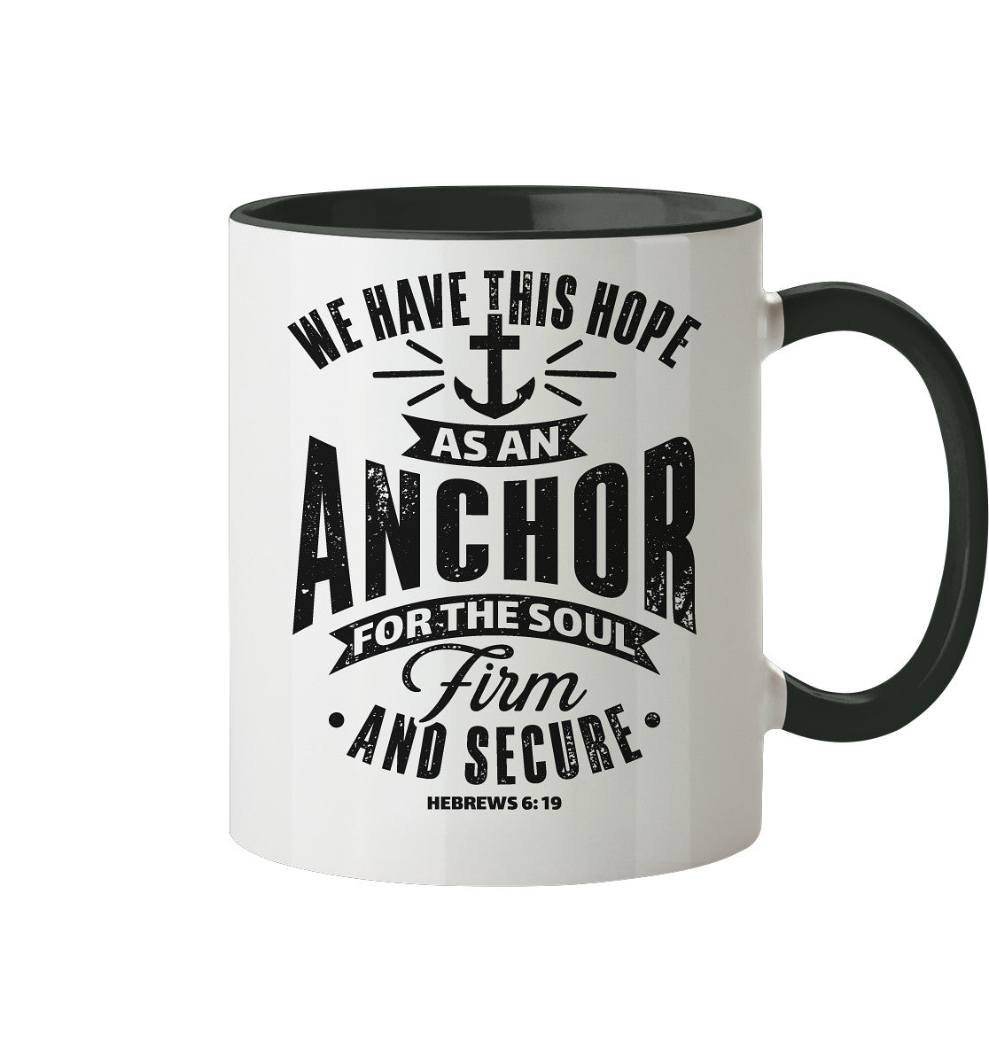 Hebr 6,19 - Anchor - Tasse zweifarbig