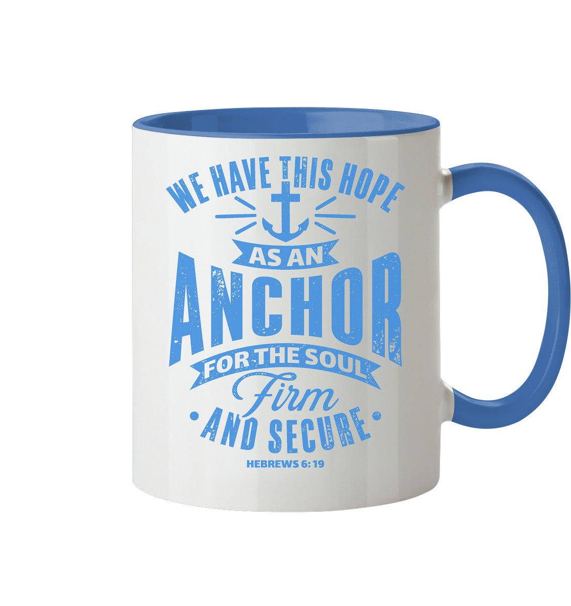 Hebr 6,19 - Anchor - Tasse zweifarbig